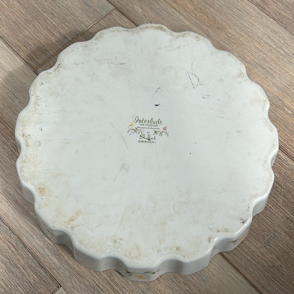 Stafford 1986 Porcelain Meadow Flowers Pie Plate Quiche Dish Ovenware Porcelain - Picture 6 of 11